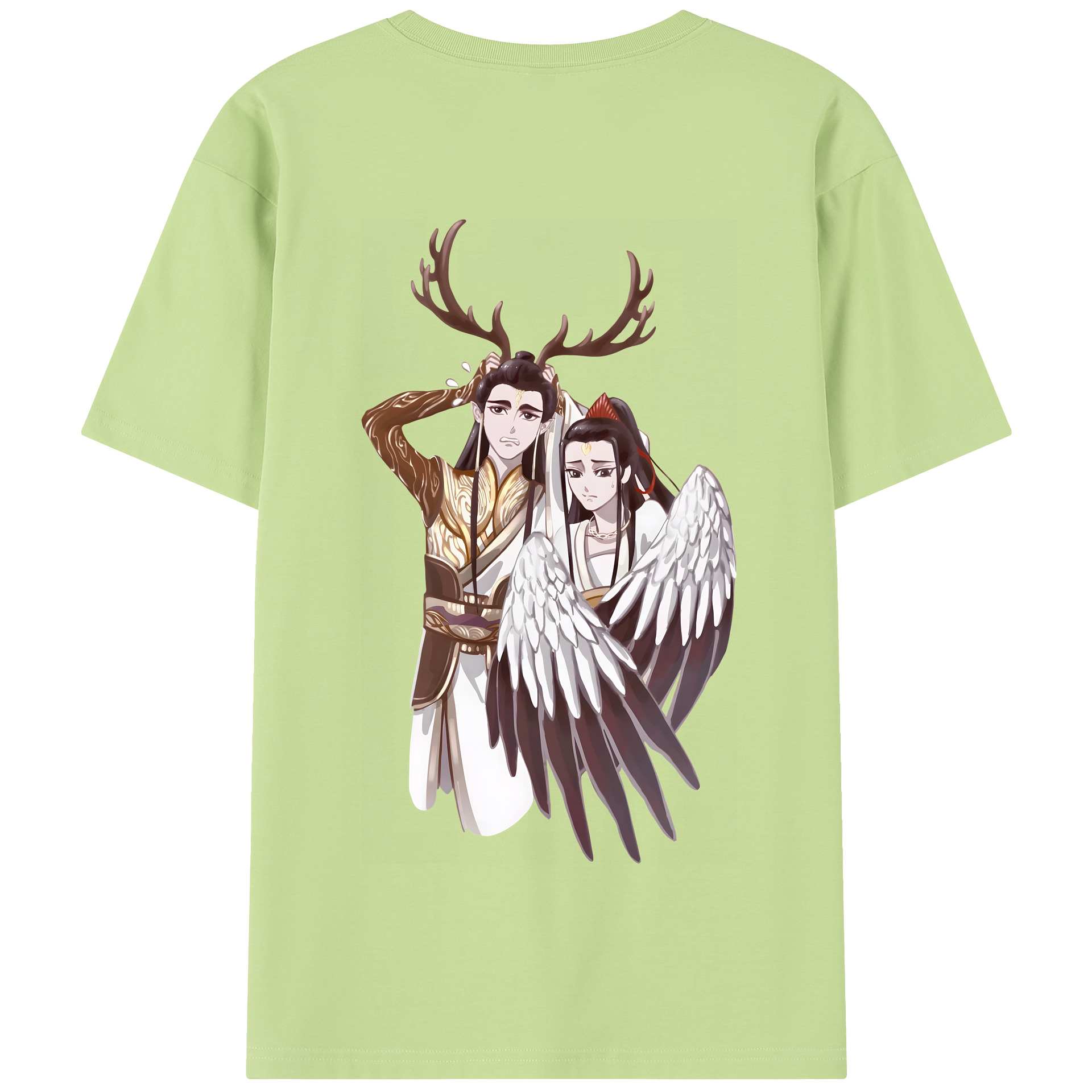 （画像用） Ne Zha 2 ナタ 魔童の大暴れ 綿100％半袖Tシャツ（背面プリント）